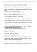 MDA 135 FINAL EXAM REVIEW QUESTION