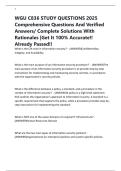 WGU C836 STUDY QUESTIONS 2025 Comprehensive Questions And Verified Answers&sol; Complete Solutions With Rationales &vert;Get It 100&percnt; Accurate&excl;&excl; Already Passed&excl;&excl;