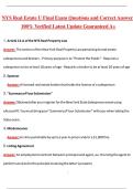 NYS Real Estate U Final Exam &lpar;Latest 2026&sol;2027 Update&rpar; Complete Questions and Guide Answers&comma; 100&percnt; Verified Graded A&plus;