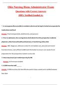 Ohio Nursing Home Administrator Exam &lpar;Latest 2026&sol;2027 Update&rpar; Complete Questions and Guide Answers&comma; 100&percnt; Verified Graded A&plus;