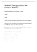 NUR 124&colon; Exam 2 questions well answered graded A&plus;