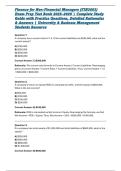 Finance for Non-Financial Managers &lpar;FIN2603&rpar; Exam Prep Test Bank 2025&ndash;2026 &vert; Complete Study Guide with Practice Questions&comma; Detailed Rationales & Answers &vert; University & Business Management Students Resource