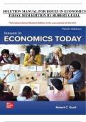 Issues in Economics Today&comma; 10th Edition &ndash; Robert Guell &ndash; Complete Solution Manual