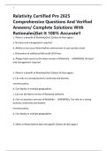 Relativity Certified Pro 2025 Comprehensive Questions And Verified Answers&sol; Complete Solutions With Rationales&vert;Get It 100&percnt; Accurate&excl;&excl;