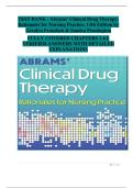 Abrams&rsquo; Clinical Drug Therapy&colon; Rationales for Nursing Practice&comma; 13th Edition &ndash; Geralyn Frandsen & Sandra Pennington &vert; Complete Test Bank with Answers and Explanations