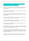 A100 Foundations of Audio Technology Exam Questions & Answers Graded A&plus;