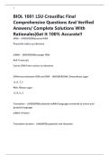 BIOL 1001 LSU Crousillac Final Comprehensive Questions And Verified Answers&sol; Complete Solutions With Rationales&vert;Get It 100&percnt; Accurate&excl;&excl;
