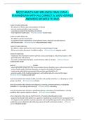 NR222 HEALTH AND WELLNESS FINAL EXAM &ndash; CHAMBERLAIN WITH ALL CORRECT & 100&percnt; VERIFIED ANSWERS&vert;UPDATED TO PASS