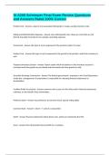 IU A200 Schrimper Final Exam Review Questions and Answers Rated 100&percnt; Correct