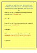 MICROBIOLOGY LAB FINAL EXAM VERSION 2 ACTUAL EXAM 2025&sol;2026 NEWEST ACTUAL EXAM WITH COMPLETE QUESTIONS AND VERIFIED ANSWERS &vert;ALREADY GRADED A&plus;&vert; 
