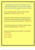 MICROBIOLOGY LAB FINAL EXAM VERSION 3 ACTUAL EXAM 2025&sol;2026 NEWEST ACTUAL EXAM WITH COMPLETE QUESTIONS AND VERIFIED ANSWERS &vert;ALREADY GRADED A&plus;&vert; 