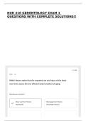 NUR 410 GERONTOLOGY EXAM 1 QUESTIONS WITH COMPLETE SOLUTIONS&excl;&excl;