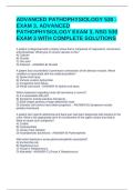 ADVANCED PATHOPHYSIOLOGY 530 - EXAM 3&comma; ADVANCED PATHOPHYSIOLOGY EXAM 3&comma; NSG 530 EXAM 3 WITH COMPLETE SOLUTIONS