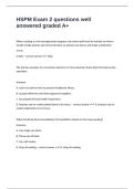 HSPM Exam 2 questions well answered graded A&plus;