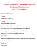 BIOD 210 Genetics Final Exam &lpar;Latest 2026&sol;2027 Update&rpar; Complete Questions and Guide Answers&comma; 100&percnt; Verified Graded A&plus; &lpar;Portage Learning&rpar;