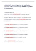 ATSSA Traffic Control Supervisor Re-certification  questions with correct answers&vert;&vert; GRADED A&plus;&vert;&vert;LATEST  UPDATE 2026&sol;27 