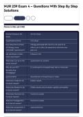 NUR 239 Exam 4 &ndash; Questions With Step By Step Solutions