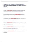 Rutgers Intro to Management Exam &num;2 questions  with correct answers&vert;&vert; GRADED A&plus;&vert;&vert;LATEST UPDATE  2025&sol;26
