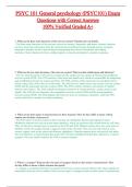 PSYC 101 General Psychology Completed Exam &lpar;Latest 2026&sol;2027 Update&rpar; Complete Questions and Guide Answers&comma; 100&percnt; Verified Graded A&plus;