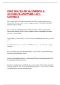 C182 WGU EXAM QUESTIONS & ACCURATE ANSWERS 100&percnt; CORRECT
