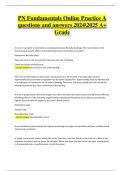 PN Fundamentals Online Practice A 2024&sol;2025 &ndash; Verified Questions and Answers for A&plus; Grade