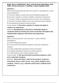 Brain Story Certification Test &vert; Actual Exam Questions with 100&percnt; Correct Answers &vert; Verified &vert; Latest Update 2025