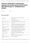 Med Cert 1 DODD EXAM comprehensive questions and verified answers ACTUAL EXAM 2025 TEST&excl;&excl; Graded A&plus; &vert; 2025&vert;2026 EXAM UPDATE