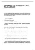 NUR 302 EXAM PREP QUESTIONS WITH 100&percnt; SOLVED ANSWERS&excl;&excl;