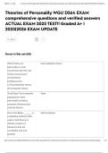 Theories of Personality WGU D564 EXAM comprehensive questions and verified answers ACTUAL EXAM 2025 TEST&excl;&excl; Graded A&plus; &vert; 2025&vert;2026 EXAM UPDATE