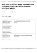 WGU D002 Exam fully solved & updated 2025-2026&lpar;latest version verified for accuracy&rpar; &vert; 20242025 Latest&excl;&excl;