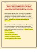 NU372 &sol;NU 372 FINAL EXAM 2025&sol; 2026 ACTUAL  EXAM COMPLETE EXAM QUESTIONS WITH  DETAILED VERIFIED ANSWERS &lpar;100&percnt; CORRECT  ANSWERS&rpar; &sol;ALREADY GRADED A&plus;&vert;&vert; LATEST EXAM&excl;&excl;&excl;