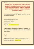 MICR290 FINAL EXAM 2025&sol; 2026 ACTUAL EXAM 2  VERSIONS &lpar;VERSION A AND B&rpar; COMPLETE EXAM  QUESTIONS WITH DETAILED VERIFIED ANSWERS  &lpar;100&percnt; CORRECT ANSWERS&rpar; &sol;ALREADY GRADED  A&plus;&vert;&vert;LATEST EXAM&excl;&excl;&excl; 