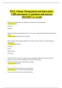 WGU C208 Change Management and Innovation Assessment V1 Exam 2024&sol;2025 &ndash; Actual Questions with Verified Correct Answers for A&plus; Grade