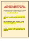 FDNY G60 TEST FINAL EXAM 2025&sol; 2026 ACTUAL  EXAM COMPLETE EXAM QUESTIONS WITH  DETAILED VERIFIED ANSWERS &lpar;100&percnt; CORRECT  ANSWERS&rpar; &sol;ALREADY GRADED A&plus;&vert;&vert;LATEST EXAM&excl;&excl;&excl; 