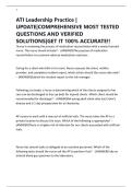 ATI Leadership Practice &vert; UPDATE&vert;COMPREHENSIVE MOST TESTED QUESTIONS AND VERIFIED SOLUTIONS&vert;GET IT 100&percnt; ACCURATE&excl;&excl;