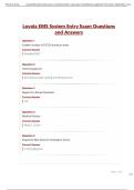  Loyola EMS System Entry Exam Questions and Answers