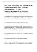 PGA PGM Qualifying Test &vert;2024 ACTUAL EXAM QUESTIONS AND VERIFIED ANSWERS &sol;GET IT 100&percnt; ACCURATE&vert;ALREADY GRADED A&plus;