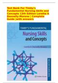 Test Bank For Timby's Fundamental Nursing Skills and Concepts 13th Edition Loretta A Donnelly-Moreno &vert; Complete Guide &vert;with answers