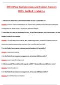 SWM Plan Test &lpar;Latest 2026&sol;2027 Update&rpar; Complete Questions and Guide Answers&comma; 100&percnt; Verified Graded A&plus;