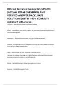 HESI A2 Entrance Exam &vert;2025 UPDATE &vert;ACTUAL EXAM QUESTIONS AND VERIFIED ANSWERS&sol;ACCURATE SOLUTIONS &vert;GET IT 100&percnt; CORRECT&excl;&excl; ALREADY GRADED A&plus;