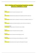 WGU C173 Scripting and Programming Foundations PA Exam 2024&sol;2025 &ndash; Complete Questions with Detailed Verified Answers for A&plus; Grade