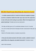 NR 602 Final Exam Questions & Answers Latest