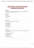 Union Pacific conductor final Exam  Questions and Answers