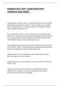 NURSING 6011 TEST 1 QUESTIONS WITH COMPLETE SOLUTIONS&excl;&excl;