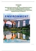 Test Bank for Essential Environment&colon; The Science Behind the Stories 7th Edition Withgott Laposata &vert; Chapters 1-18 &vert; Multiple-Choice & Essay Questions