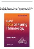 TEST BANK For Karch Focus on Nursing Pharmacology&comma; 9th Edition by Rebecca Tucker&comma; Verified Chapters 1 - 59&comma; Complete Newest Version&period;2025