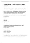 PSY 435 Exam 1 Questions With Correct Answers