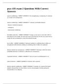 psyc 435 exam 2 Questions With Correct Answers