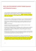 PSYC 435 PSYCHOLOGY LATEST EXAM Question with Detailed Answers 