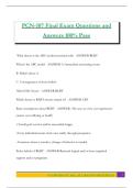 PCN-107 Final Exam Questions and Answers 100&percnt; Pass